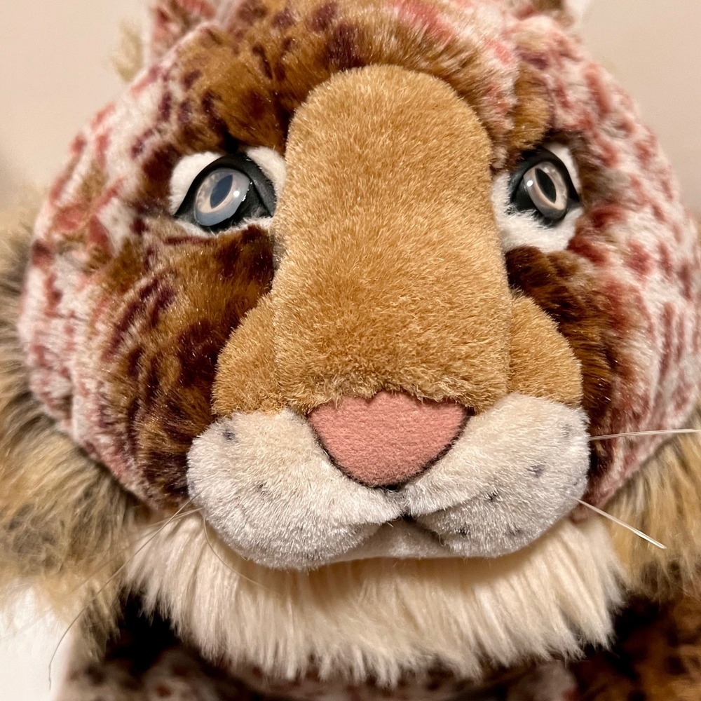 Lynx Large Spotted Plush Stuffed Animal Brown Tan Realistic Excellent Wild - Picture 7 of 13